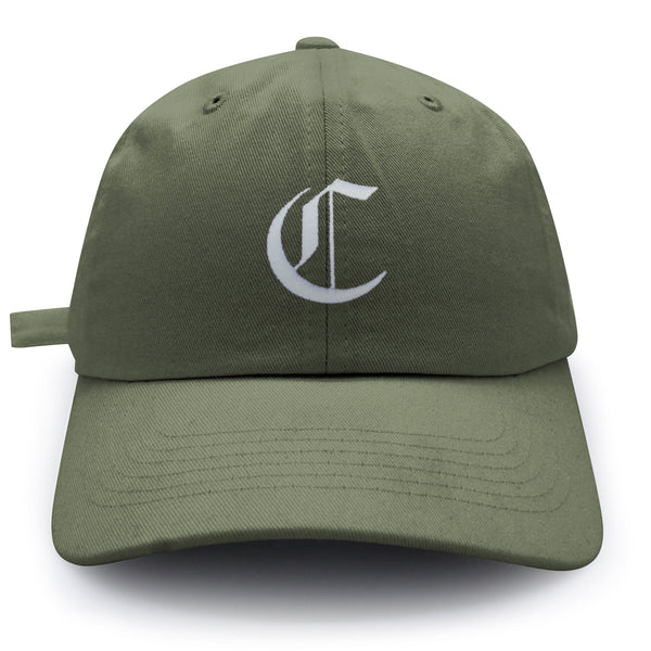 Old English Letter C Dad Hat Embroidered Baseball Cap English Alphabet