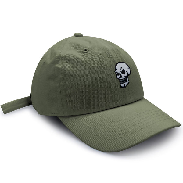 Skull Side View Dad Hat Embroidered Baseball Cap Grunge