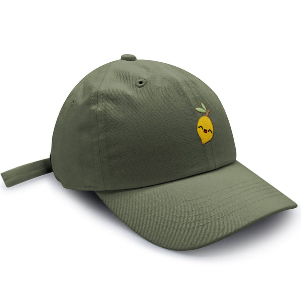 Lemon Dad Hat Embroidered Baseball Cap Vegan Vegetable