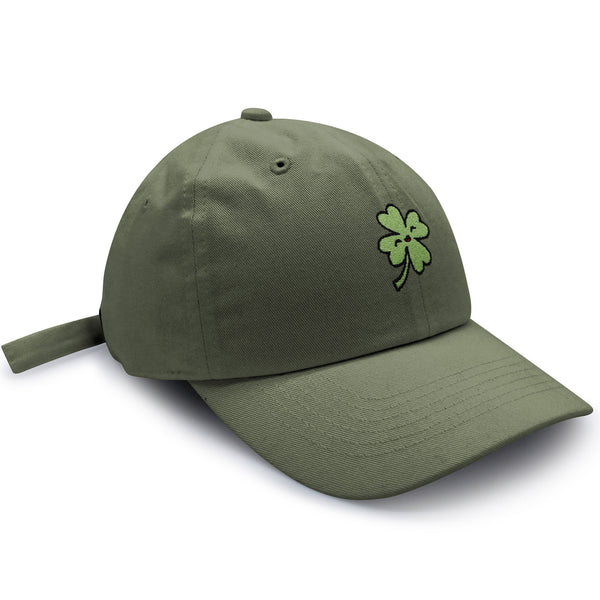 Clover Dad Hat Embroidered Baseball Cap Lucky Flower