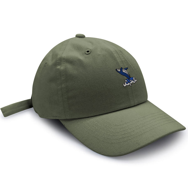 Whale Dad Hat Embroidered Baseball Cap Ocean Fish