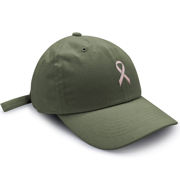 Pink Ribbon Dad Hat Embroidered Baseball Cap Breast Cancer