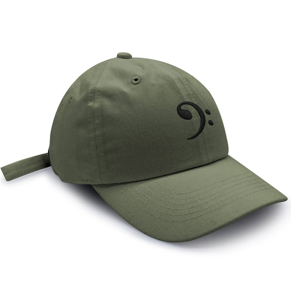 Bass Clef Dad Hat Embroidered Baseball Cap Music Symbol