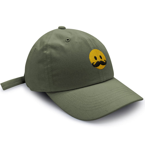 Mustache Emoji Dad Hat Embroidered Baseball Cap Funny