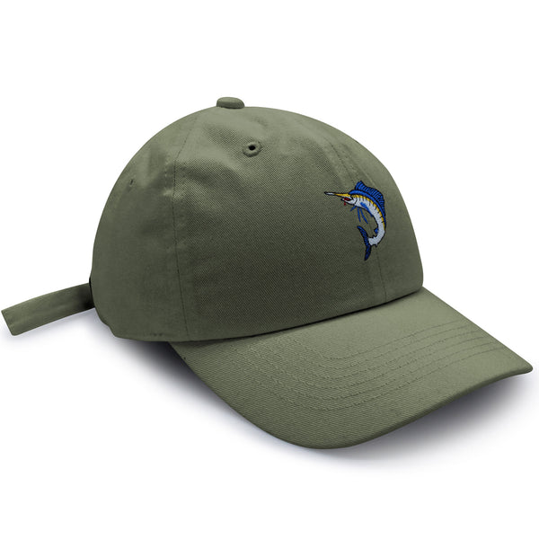 Marlin Dad Hat Embroidered Baseball Cap