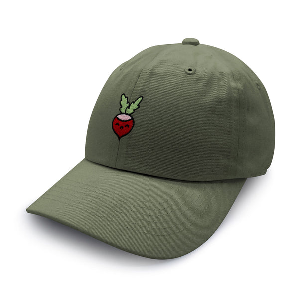 Radish Dad Hat Embroidered Baseball Cap Vegan Vegetable Farmer