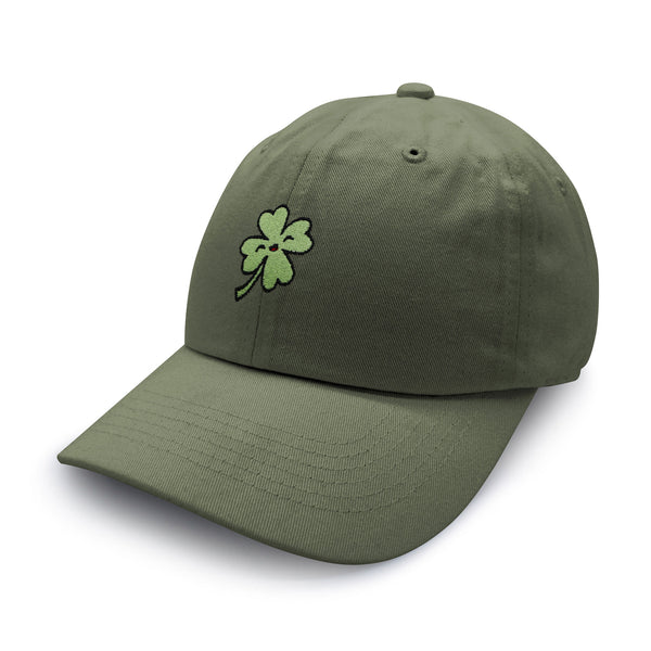 Clover Dad Hat Embroidered Baseball Cap Lucky Flower