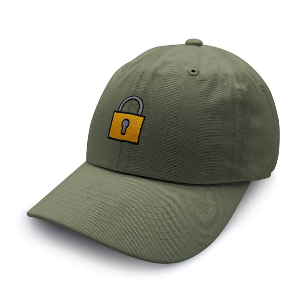 Lock Dad Hat Embroidered Baseball Cap Gate Logo