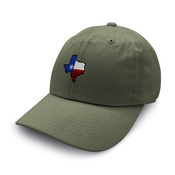 Texas Dad Hat Embroidered Baseball Cap Map Flag