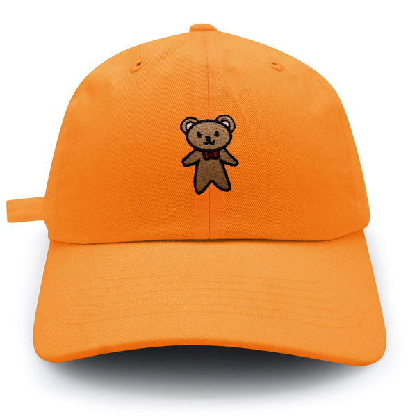 Teddy Bear Dad Hat Embroidered Baseball Cap Ribbon Brown