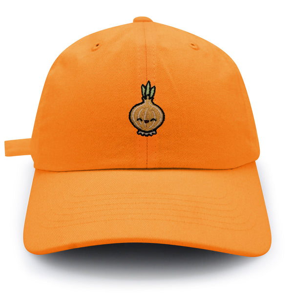 Smiling Onion Dad Hat Embroidered Baseball Cap Vegan Vegetable