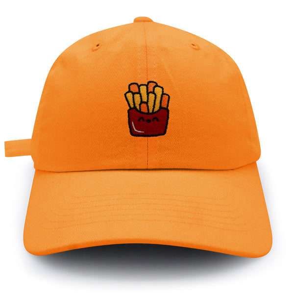 Smiling French Fries Dad Hat Embroidered Baseball Cap Chips Fast Food