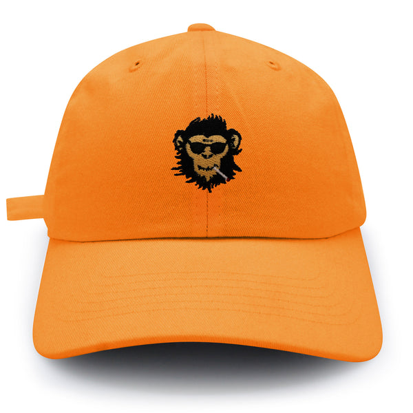 Smoking Monkey Dad Hat Embroidered Baseball Cap Wild Animal Funny