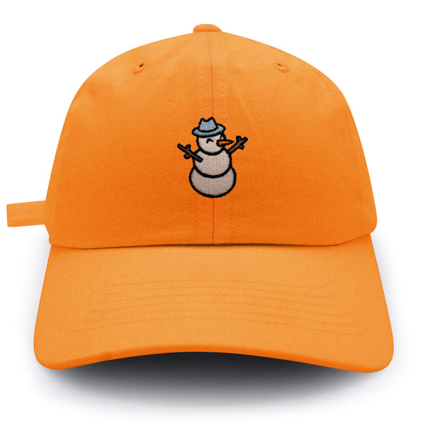 Snowman Dad Hat Embroidered Baseball Cap Winter Snow