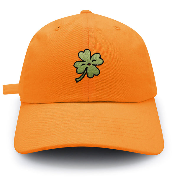 Clover Dad Hat Embroidered Baseball Cap Lucky Flower