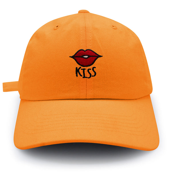 Kiss Lips Dad Hat Embroidered Baseball Cap Love Red