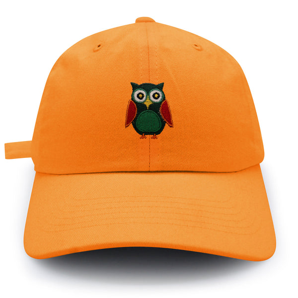 Owl Dad Hat Embroidered Baseball Cap Bird Green