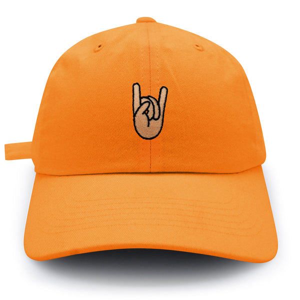 Rock and Roll Dad Hat Embroidered Baseball Cap Hand Sign Peace