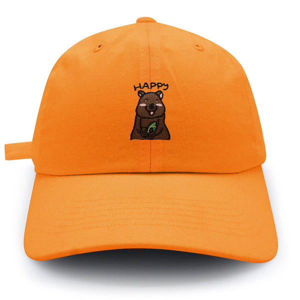 Happy Quokka Dad Hat Embroidered Baseball Cap Cute Animal