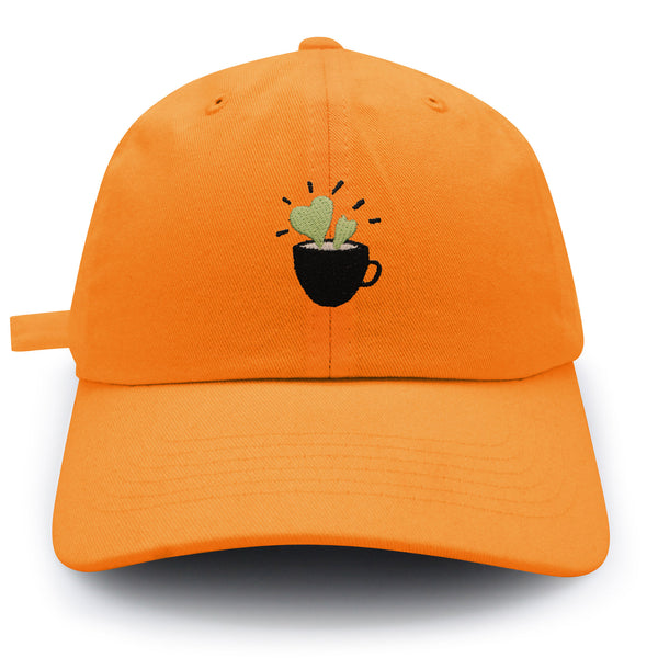 Plant in Mug Dad Hat Embroidered Baseball Cap Plant