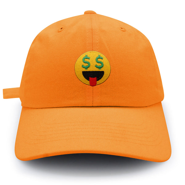 Money Eyes Emoji Dad Hat Embroidered Baseball Cap Funny