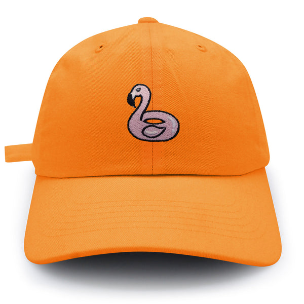 Flamingo Pool Float Dad Hat Embroidered Baseball Cap Water Toy
