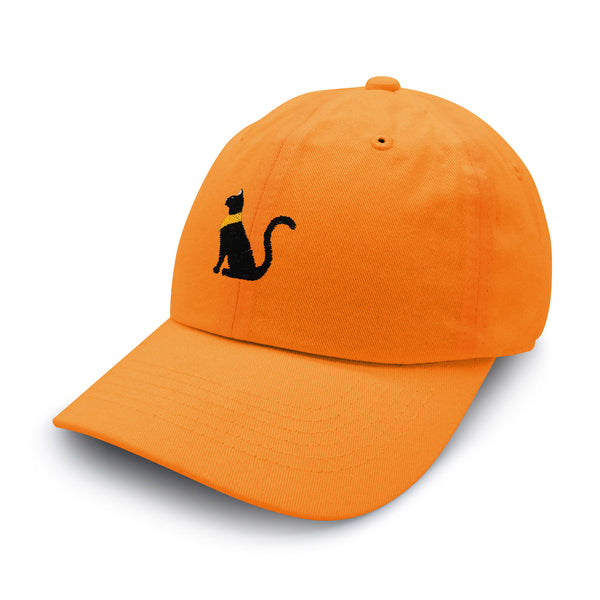 Black Egyptian Cat Dad Hat Embroidered Baseball Cap Kitty