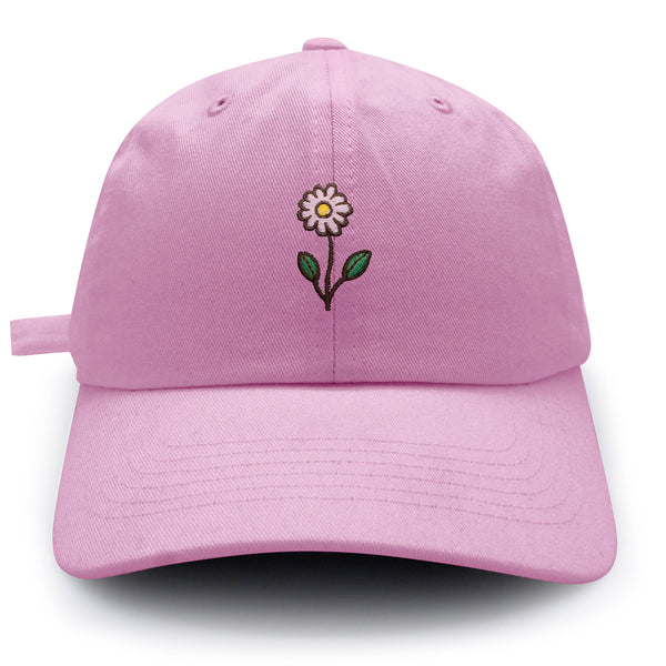 Flower Dad Hat Embroidered Baseball Cap Flower Pink