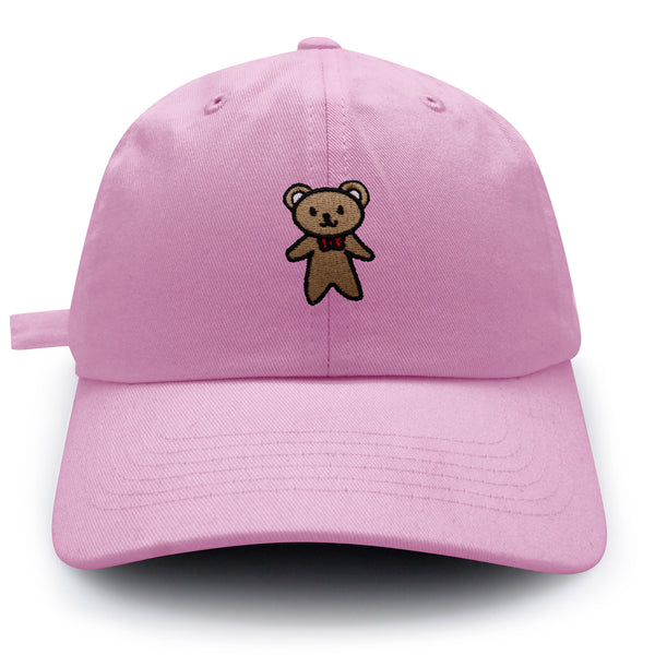 Teddy Bear Dad Hat Embroidered Baseball Cap Ribbon Brown