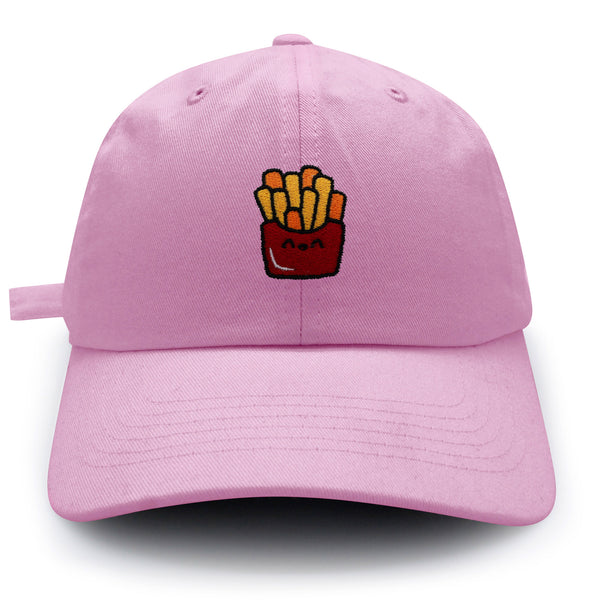 Smiling French Fries Dad Hat Embroidered Baseball Cap Chips Fast Food