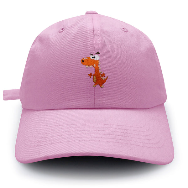 Funny Orange Dinosaur Dad Hat Embroidered Baseball Cap  Funny Dino