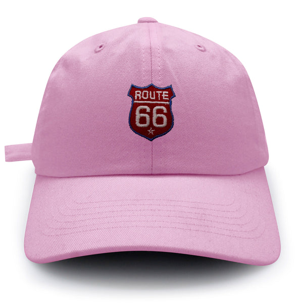 Route 66 Dad Hat Embroidered Baseball Cap Roadtrip Highway 66