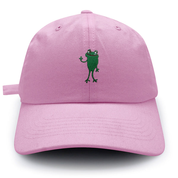 Frog Hi! Dad Hat Embroidered Baseball Cap Cute
