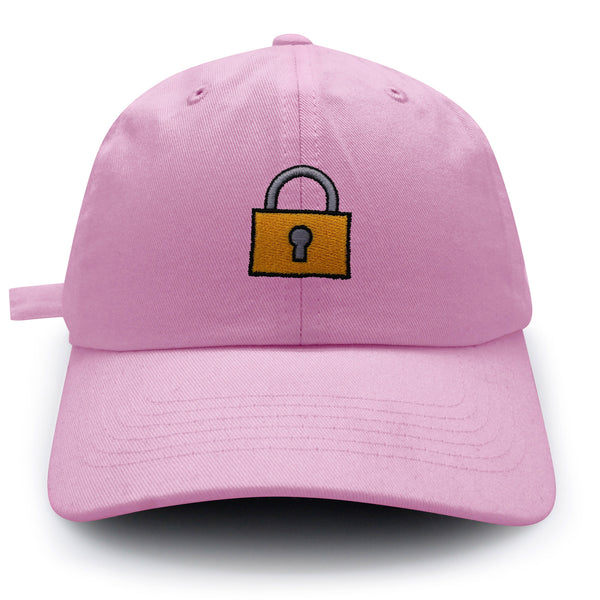 Lock Dad Hat Embroidered Baseball Cap Gate Logo