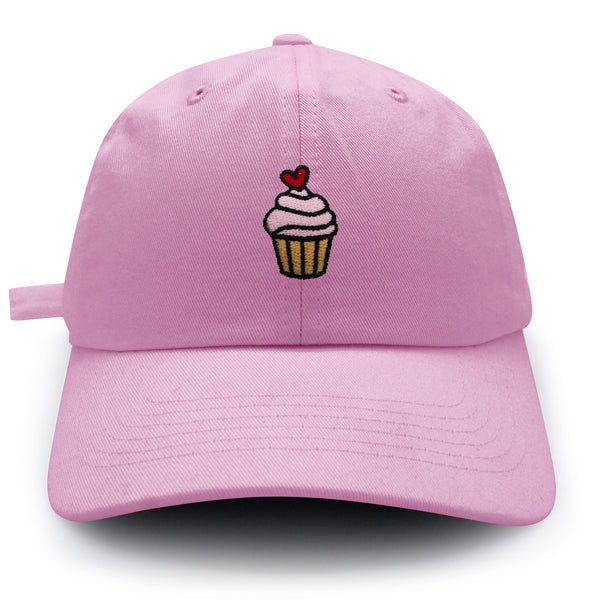 Pink Muffin Dad Hat Embroidered Baseball Cap Cupcakes Snack