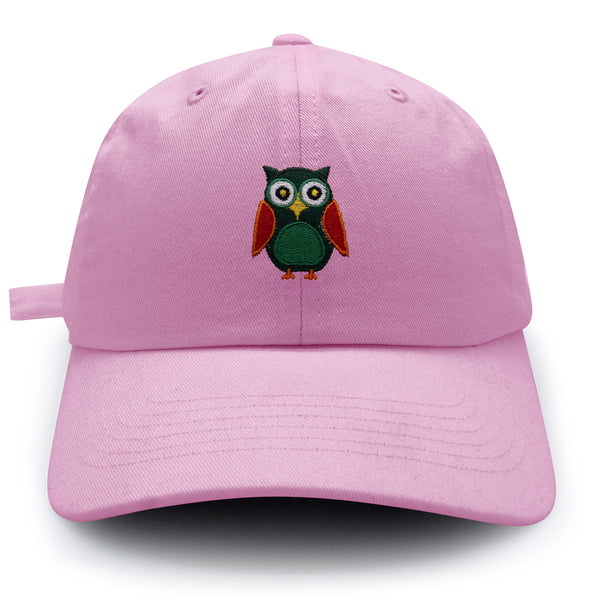 Owl Dad Hat Embroidered Baseball Cap Bird Green