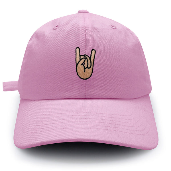 Rock and Roll Dad Hat Embroidered Baseball Cap Hand Sign Peace