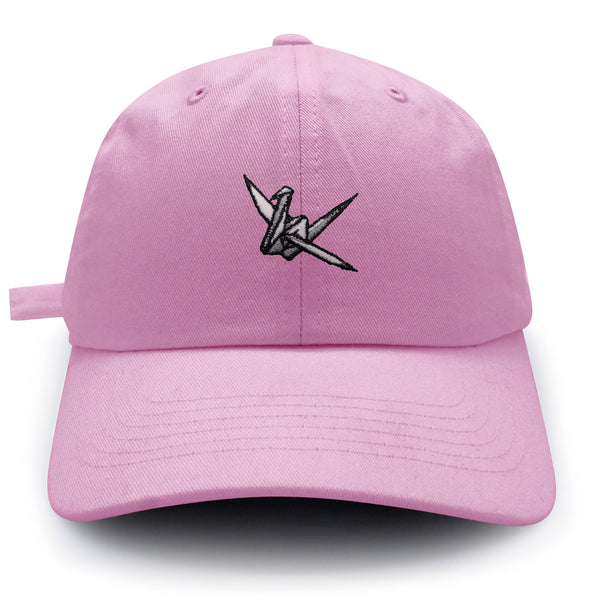 Origami Crane Dad Hat Embroidered Baseball Cap Paper Swan