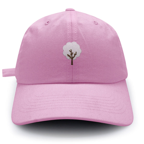 Snowy Tree Dad Hat Embroidered Baseball Cap Winter