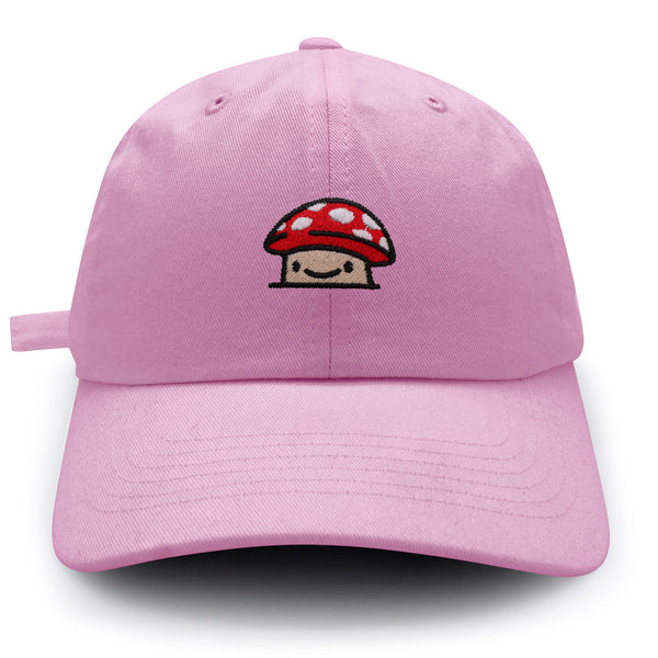 Mushroom  Dad Hat Embroidered Baseball Cap Red