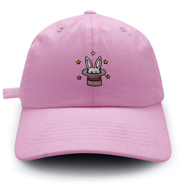 Magic Bunny in Hat Dad Hat Embroidered Baseball Cap Magician