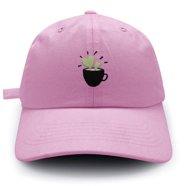 Plant in Mug Dad Hat Embroidered Baseball Cap Plant