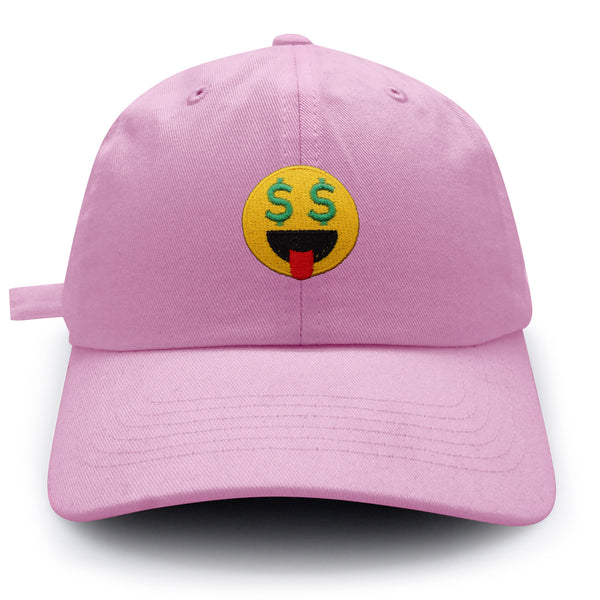 Money Eyes Emoji Dad Hat Embroidered Baseball Cap Funny