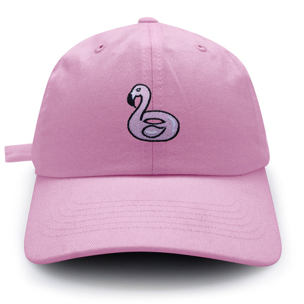 Flamingo Pool Float Dad Hat Embroidered Baseball Cap Water Toy