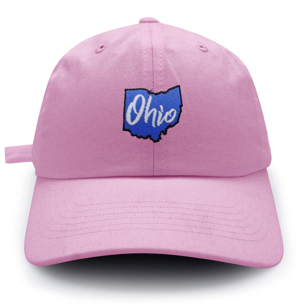 Ohio State Dad Hat Embroidered Baseball Cap Map