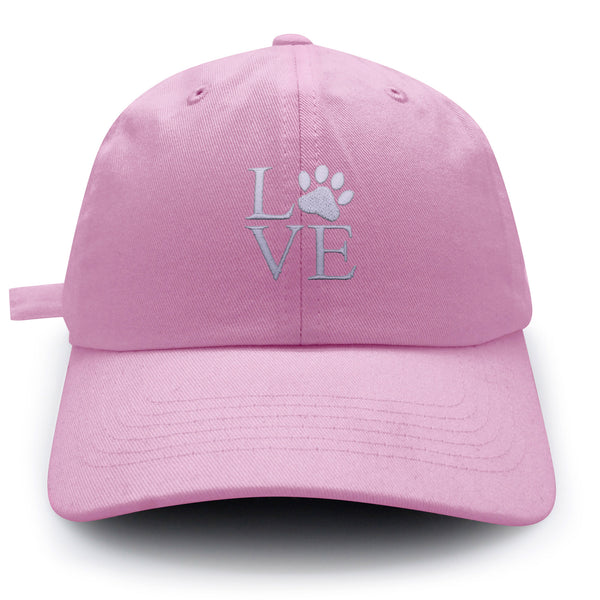 Love Paw Dad Hat Embroidered Baseball Cap Love Sign