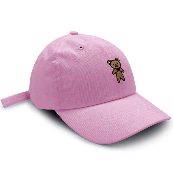 Teddy Bear Dad Hat Embroidered Baseball Cap Ribbon Brown