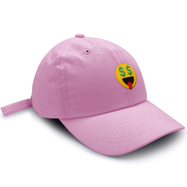 Money Eyes Emoji Dad Hat Embroidered Baseball Cap Funny