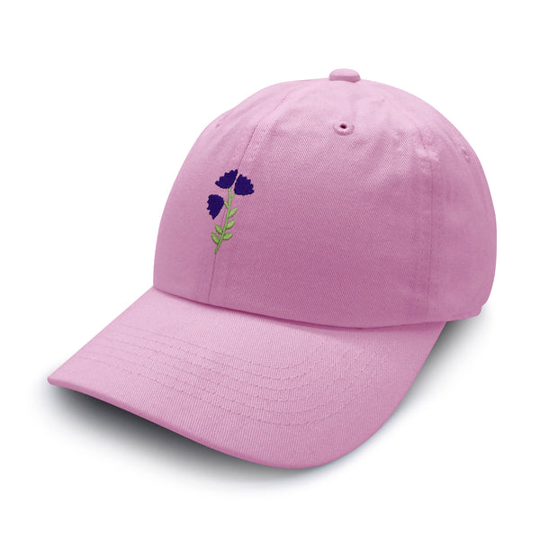 Purple flower Dad Hat Embroidered Baseball Cap Purple Floral