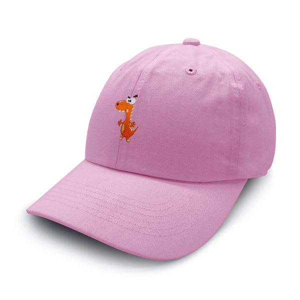 Funny Orange Dinosaur Dad Hat Embroidered Baseball Cap  Funny Dino